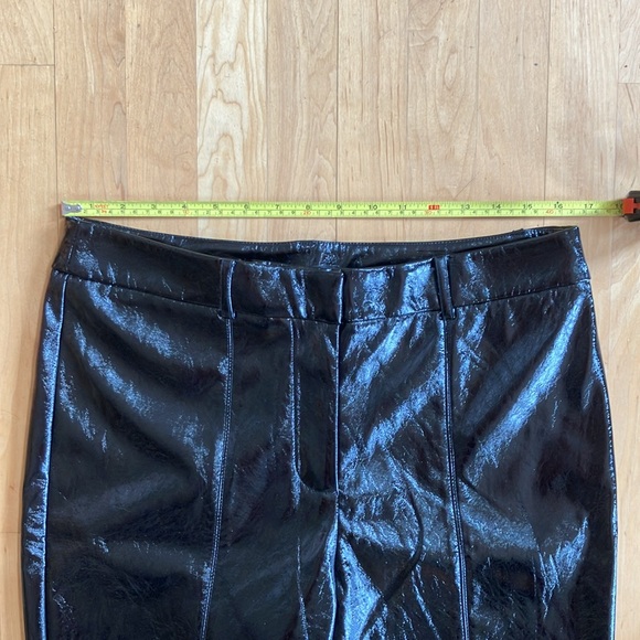NEW 7 For All Mankind patent black faux leather pants Large - Picture 4 of 13